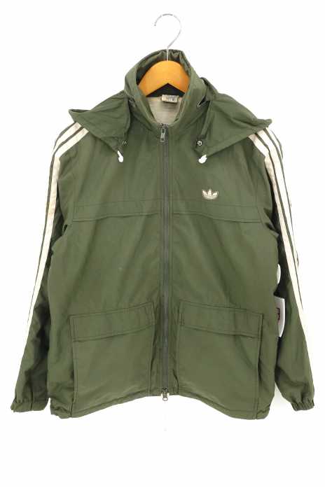 adidas (アディダス) 70S デサント製 ナイロンジップアップフーディー メンズ アウター