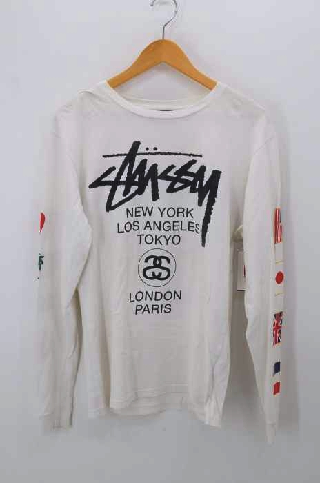 Stussy（ステューシー） フラッグプリント ワールドツアー ロングスリーブTシャツ メンズ トップス