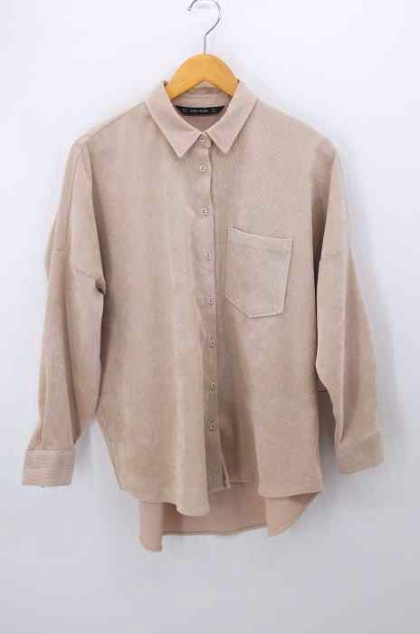 ZARA BASIC(ザラベーシック) コーデュロイワイドシャツ レディース トップス