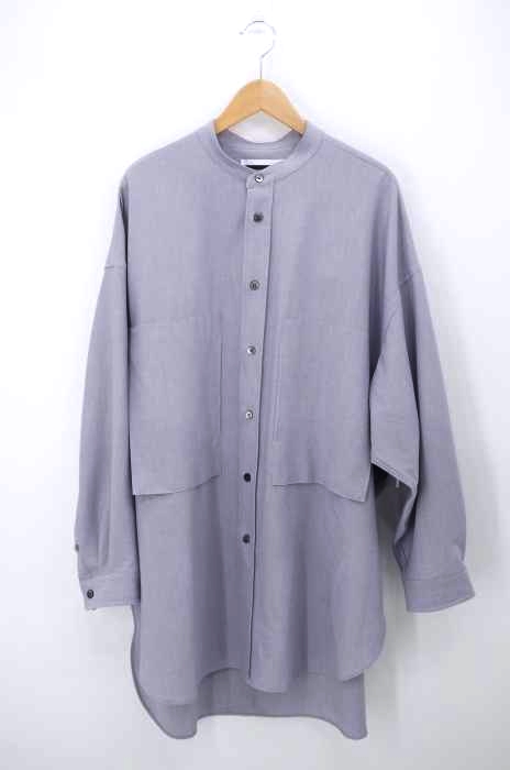 MAISON SPECIAL(メゾンスペシャル) 21SS リネンブレンドメランジプライムオーバーバンドカラーシャツ メンズ トップス