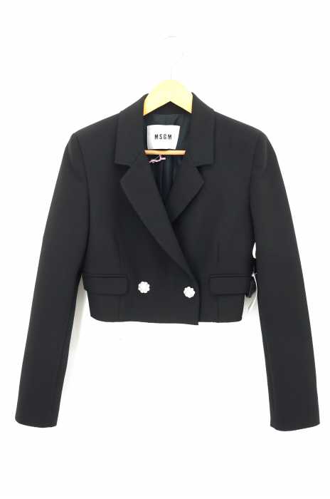 MSGM(エムエスジーエム) ダブルブレストクロップトジャケット レディース アウター