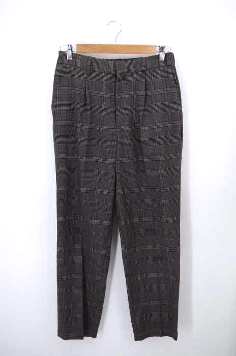 417 by EDIFICE（フォーワンセブンバイエディフィス） 19AW ブリテッシュCHKタックパンツ メンズ パンツ