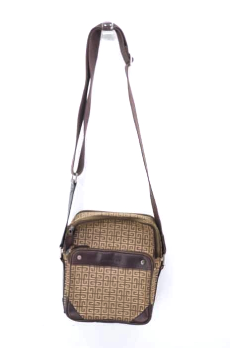 GIVENCHY（ジバンシィ） OLD レザーコンビ モノグラムショルダーバッグ シボ革 レディース バッグ