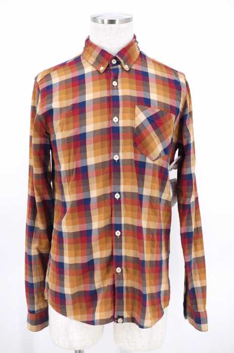 Pretty Green （プリティーグリーン） チェック柄ボタンダウンシャツ　SLIM FIT メンズ トップス