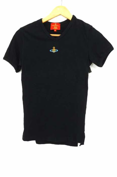 Vivienne Westwood RED LABEL （ヴィヴィアンウエストウッドレッドレーベル） オーブ刺繍 VネックTシャツ レディース トップス