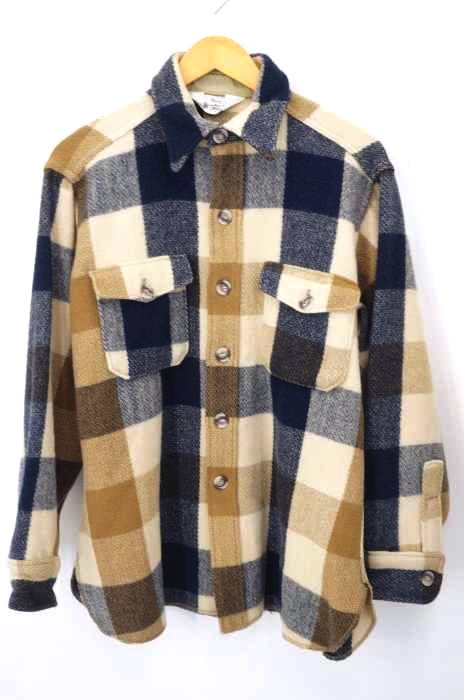 WOOLRICH(ウールリッチ) 70S 白タグ ブロックチェックCPOシャツ メンズ アウター