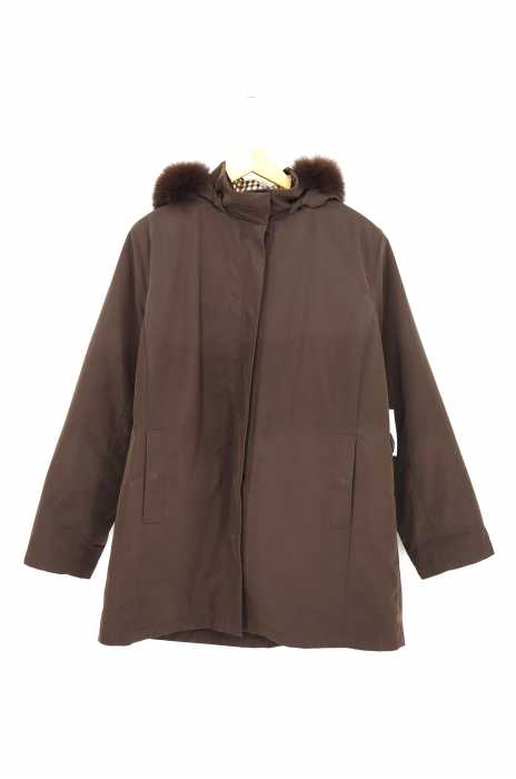 AQUASCUTUM （アクアスキュータム） フォックスファー付きコート レディース アウター