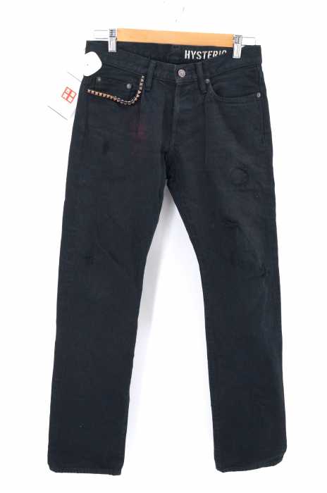 HYSTERIC GLAMOUR (ヒステリックグラマー) ダメージ加工ボタンフライデニムパンツ メンズ パンツ