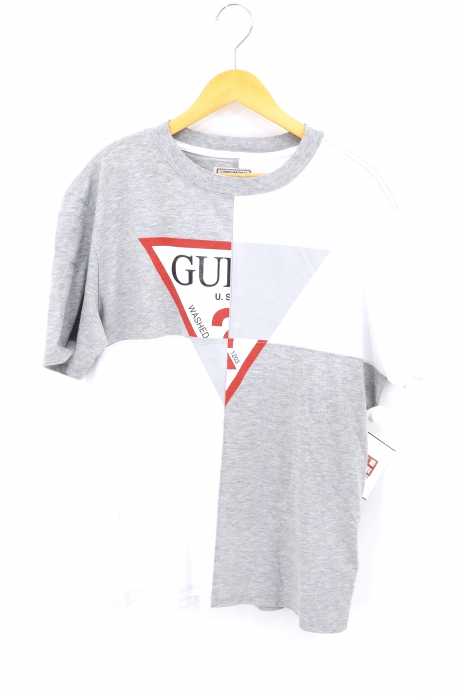 GUESS（ゲス） 再構築 ロゴプリントTシャツ メンズ トップス