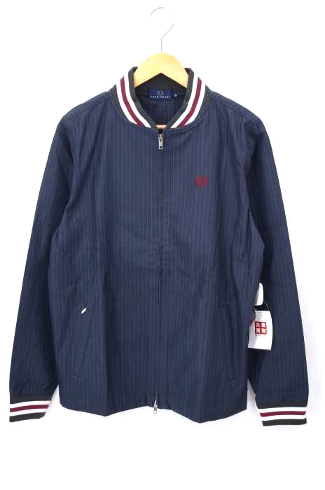 FRED PERRY(フレッドペリー) ロゴ刺繍チョークストライプブルゾン メンズ アウター