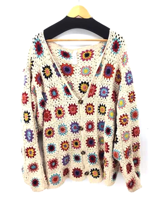 Niche ニッチ クロシェカーディガン niche.（ニッチ）の「niche.(ニッチ) かぎ針編みニット