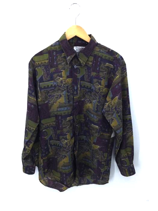 USED古着(ユーズドフルギ) 総柄ポリシャツ メンズ トップス