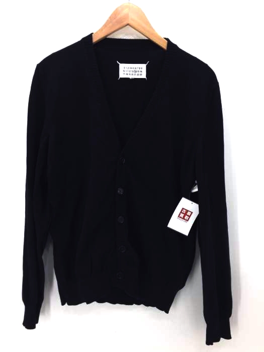 Maison Margiela（メゾンマルジェラ） コットン畦編みエルボーパッチカーディガン メンズ トップス
