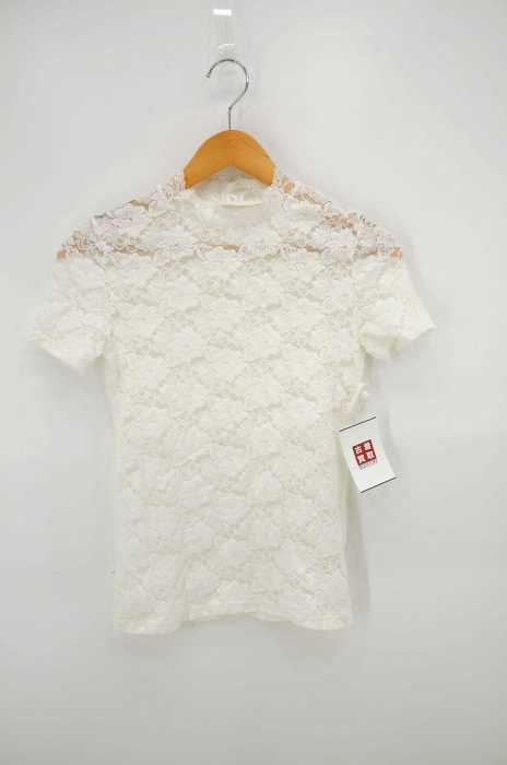 Ray BEAMS （レイビームス） ストレッチ レースハイネック ハーフスリーブ レディース トップス