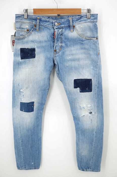 DSQUARED2 （ディースクエアード） KENNY TWIST リペア加工デニムパンツ メンズ パンツ