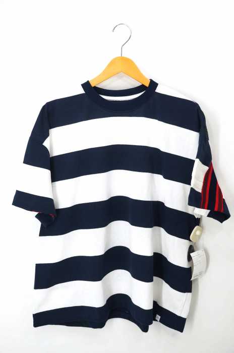 FACETASM (ファセッタズム) RUGBY STRIPE RIB BIG TEE ラグビーストライプリブビッグ メンズ トップス