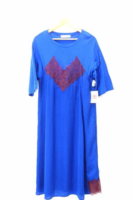 Ray BEAMS （レイビームス） サテンレース切り替えワンピース レディース ワンピース