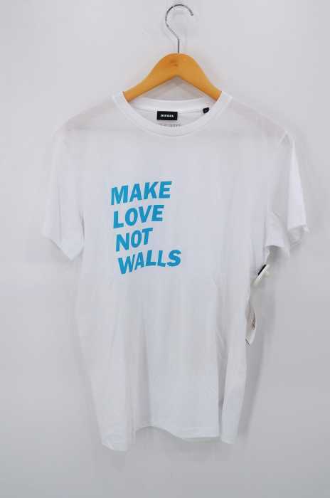 DIESEL (ディーゼル) 17SS MAKE LOVE NOT WALLS メッセージプリントTシャツ メンズ トップス