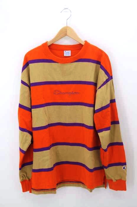Champion（チャンピオン） ボーダーHウェイトL/S Tシャツ メンズ トップス
