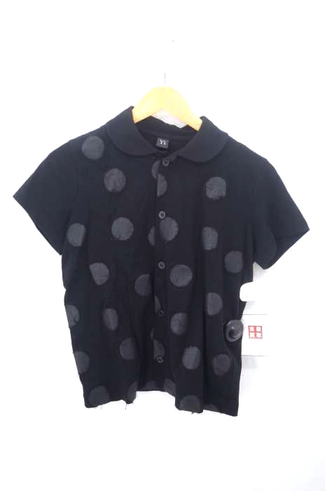 Y’s(ワイズ) 20SS ドット刺繍総柄 丸襟ポロシャツ レディース トップス