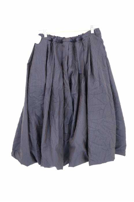 COMME des GARCONS COMME des GARCONS（コムデギャルソンコムデギャルソン） AD2017 17AW 製品洗い加工 総裏地ストライプボリュームフレアスカート レディース スカート
