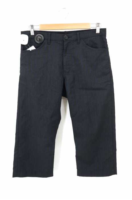 COMME des GARCONS HOMME PLUS （コムデギャルソンオムプリュス） AD2012 13SS タイヤボタン ストライプ柄半端丈スラックス メンズ パンツ
