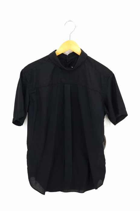 BLACK COMME des GARCONS （ブラックコムデギャルソン） AD2014 15SS ポリ縮 前後逆 S/Sシャツ エステルシャツ メンズ トップス