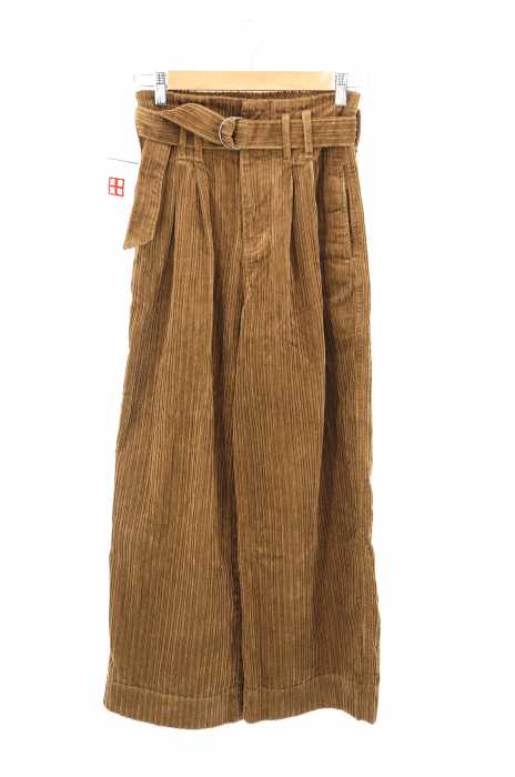 moussy (マウジー) CORDUROY ベルテッドワイドパンツ レディース パンツ