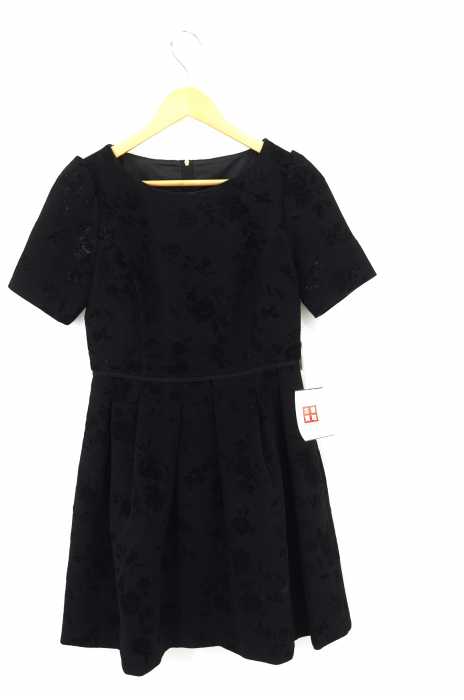 LAISSE PASSE（レッセパッセ） ベロアフラワーデザインワンピース レディース ワンピース