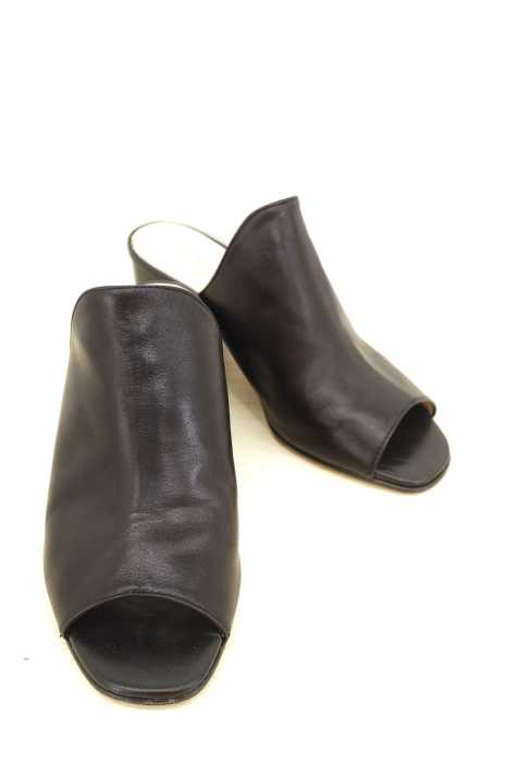MOHI (モヒ) レザーオープントゥパンプス レディース シューズ
