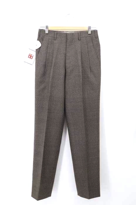 USED古着（ユーズドフルギ） グレンチェックタックワイドスラックス メンズ パンツ