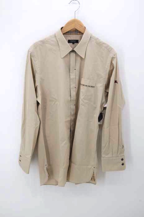 BURBERRY BLACK LABEL（バーバリーブラックレーベル） 襟ノバチェックフライフロントシャツ メンズ トップス