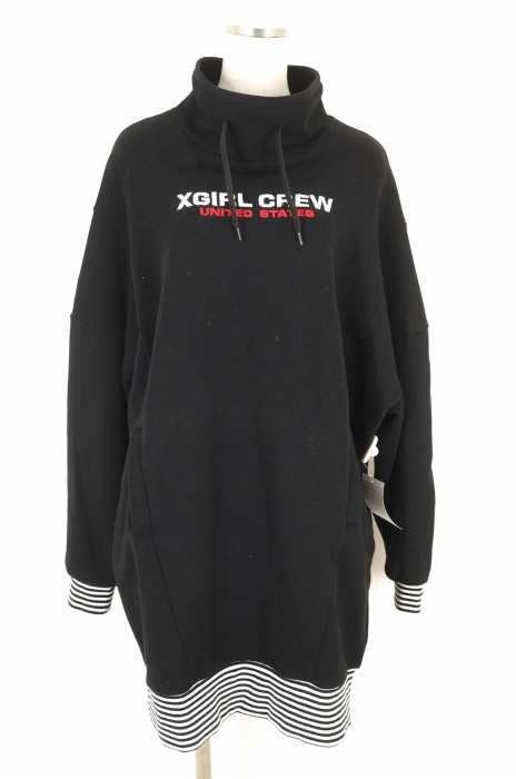 X-girl （エックスガール） STRIPED RIB SWEAT DRESS レディース トップス