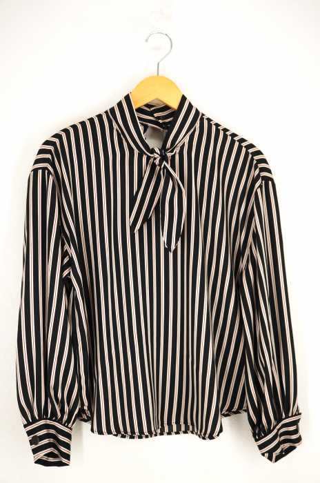 ZARA BASIC （ザラベーシック） バックスリットストライプブラウス レディース トップス