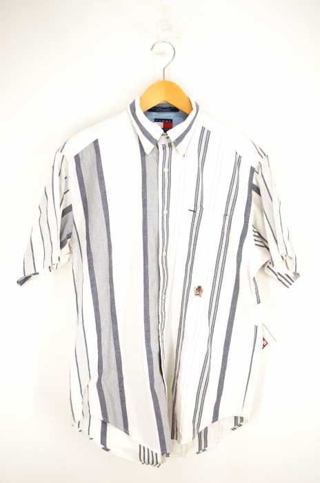 TOMMY HILFIGER (トミーヒルフィガー) マルチストライプ半袖BDシャツ メンズ トップス