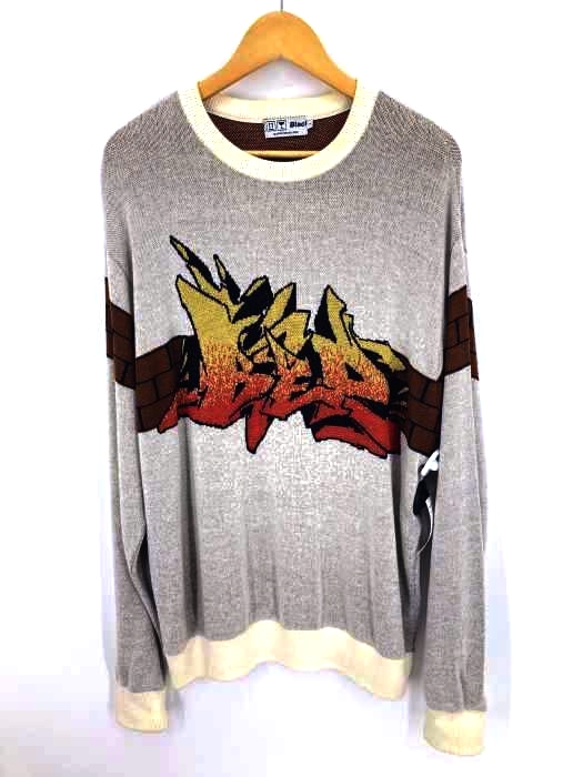 Black Eye Patch（ブラックアイパッチ） Letters sweater charcoal メンズ トップス