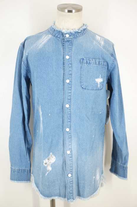 Danke schon. （ダンケシェーン） Stand Cut-O f f Denim Shirts メンズ トップス