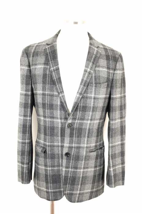 BURBERRY BLACK LABEL (バーバリーブラックレーベル) チェック柄ウール2Bテーラードジャケット メンズ アウター