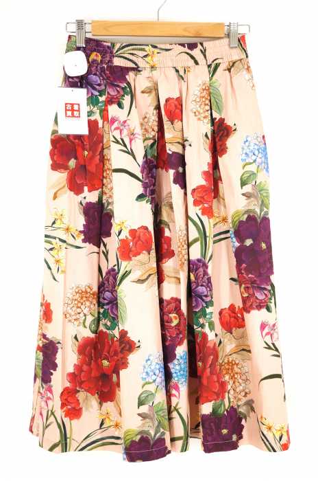 ZARA WOMAN (ザラ ウーマン) ボタニカル柄フレアスカート レディース スカート