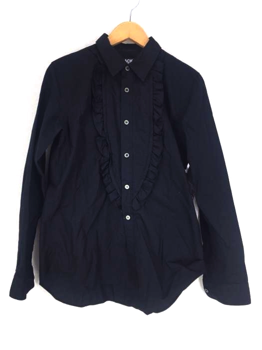BLACK COMME des GARCONS（ブラックコムデギャルソン） ブラック ティアード フリル 長袖シャツ メンズ トップス