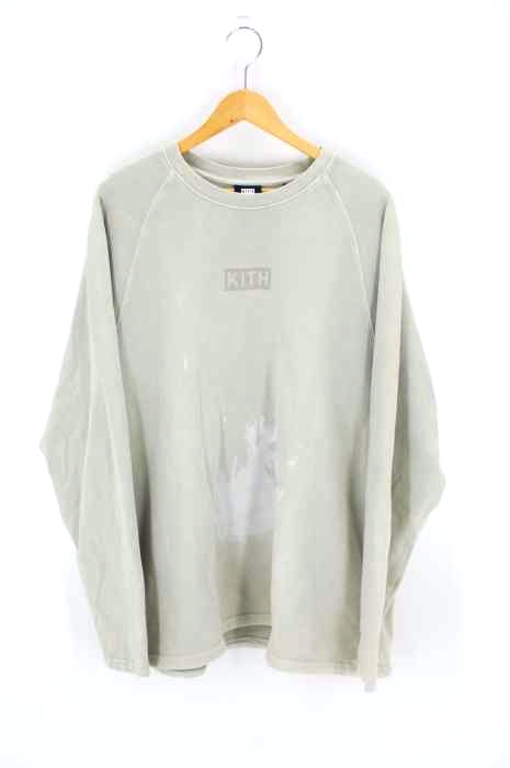 KITH（キス） L/S JOHNSON CRYSTAL WASH BABY TERRY  ボックスロゴスウェット メンズ トップス