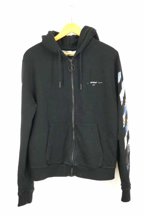 OFF-WHITE(オフホワイト) バックアロープリントジップアップパーカー メンズ トップス