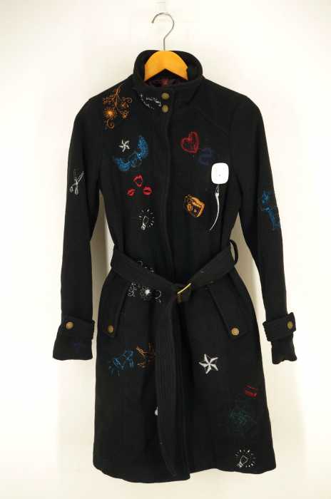 Desigual（デシグアル） 刺繍デザインステンカラーコート レディース アウター