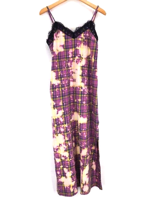 X-girl(エックスガール) BLEACHED PLAID CAMI DRESS レディース ワンピース