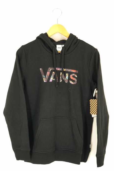 VANS （バンズ ） フロントロゴ ボタニカル柄 プルオーバーパーカー レディース トップス