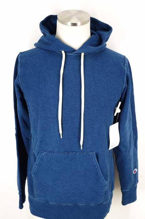 Champion （チャンピオン） REVERSE WEAVE復刻トリコタグ　インディゴスウェットパーカー メンズ トップス