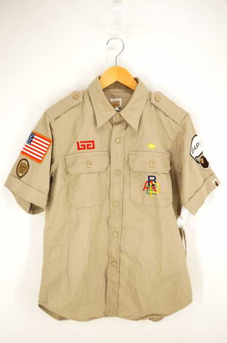 BAPE by A BATHING APE(アベイシングエイプ) ワッペン ボーイスカウトシャツ メンズ トップス
