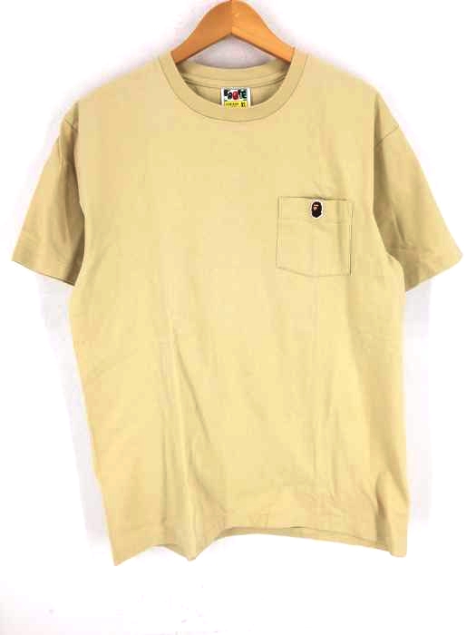 A BATHING APE（アベイシングエイプ） サル顔ワッペン刺繍クルーネックTシャツ メンズ トップス
