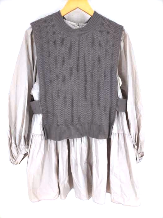 snidel（スナイデル） 20AW ケーブルニットベストチュニック レディース ワンピース