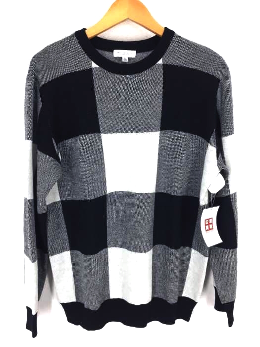 BEAUTY&YOUTH UNITED ARROWS(ビューティーアンドユース ユナイテッドアローズ) ブロック チェック クルーネック ニット メンズ トップス